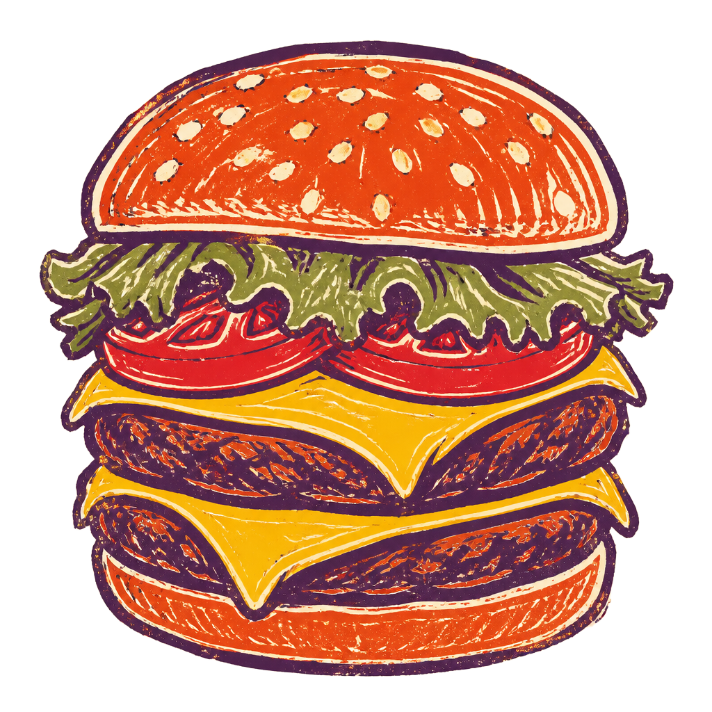 Stacked cheeseburger